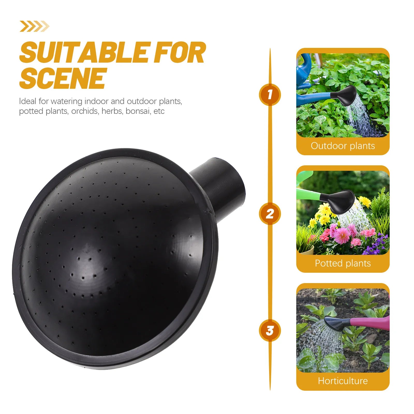 Watering Can Sprinkler Head Creative Lightweight Plastic Simple Design Sprayer Nozzle Watering Flowers Plants Garden Peaceful Pleasures Health and Wellness