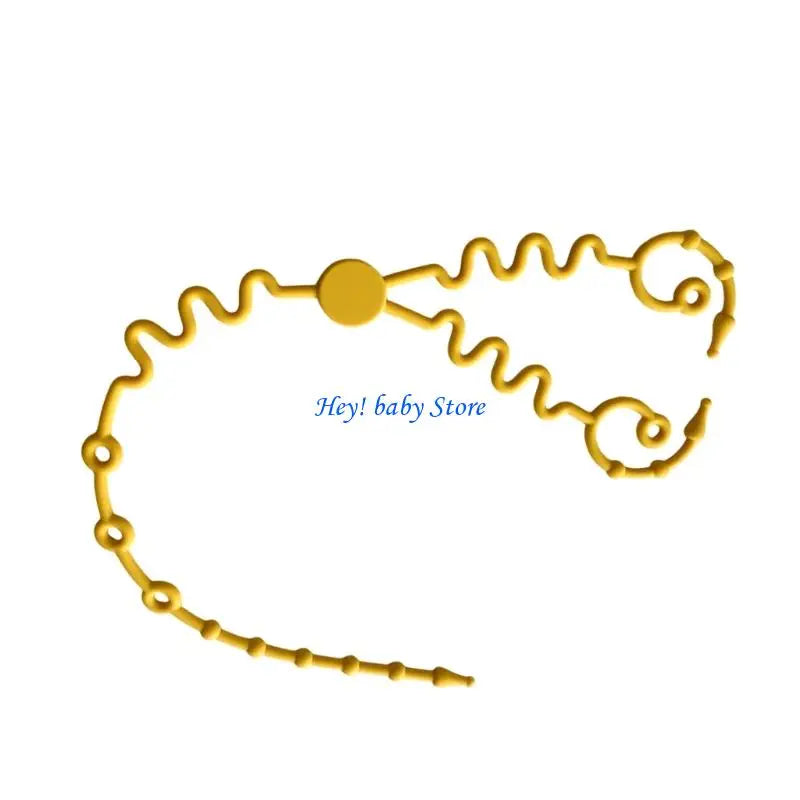 2-in-1 Silicone Pacifier Chain Strap & Teether Link Anti-Lost Pacifier Clip Strap Peaceful Pleasures Health and Wellness
