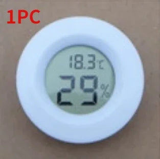 Mini Digital Thermometer Hygrometer – Round LCD Panel Mount Digital Thermometer Hygrometer Peaceful Pleasures Health and Wellness White