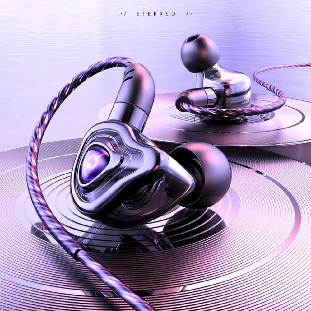 3.5mm Esports Wired Earphone HiFi Stereo Noise Cancelling in Ear Earphones Microphone Elbow Wired Headset Listen To Music Peaceful Pleasures Health and Wellness