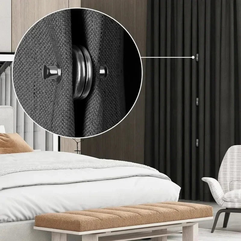 1-10Pairs Curtain Magnetic Button Nail Free Detachable Window Curtain Close Magnet Buckle Adjustment Curtain Clip Accessories Peaceful Pleasures Health and Wellness