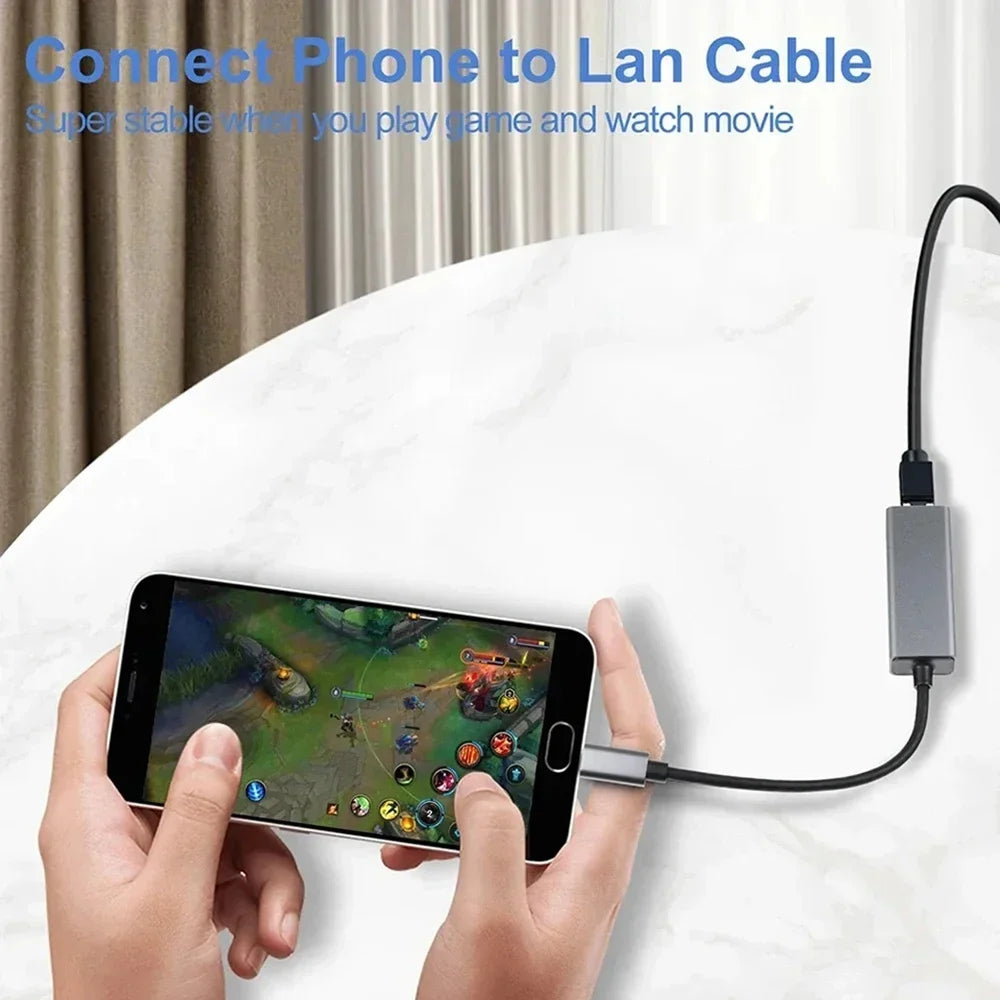 1000Mbps USB C Ethernet Adapter USB 3.0 to RJ45 Gigabit Network Card Lan Adapter for Laptop MacBook PC Windows Android TV Box Peaceful Pleasures Health and Wellness