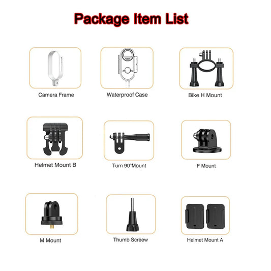 H88 Action Camera Accessories – Mounts, Buckles & Waterproof Case Action Camera Accessories Oasis Select
