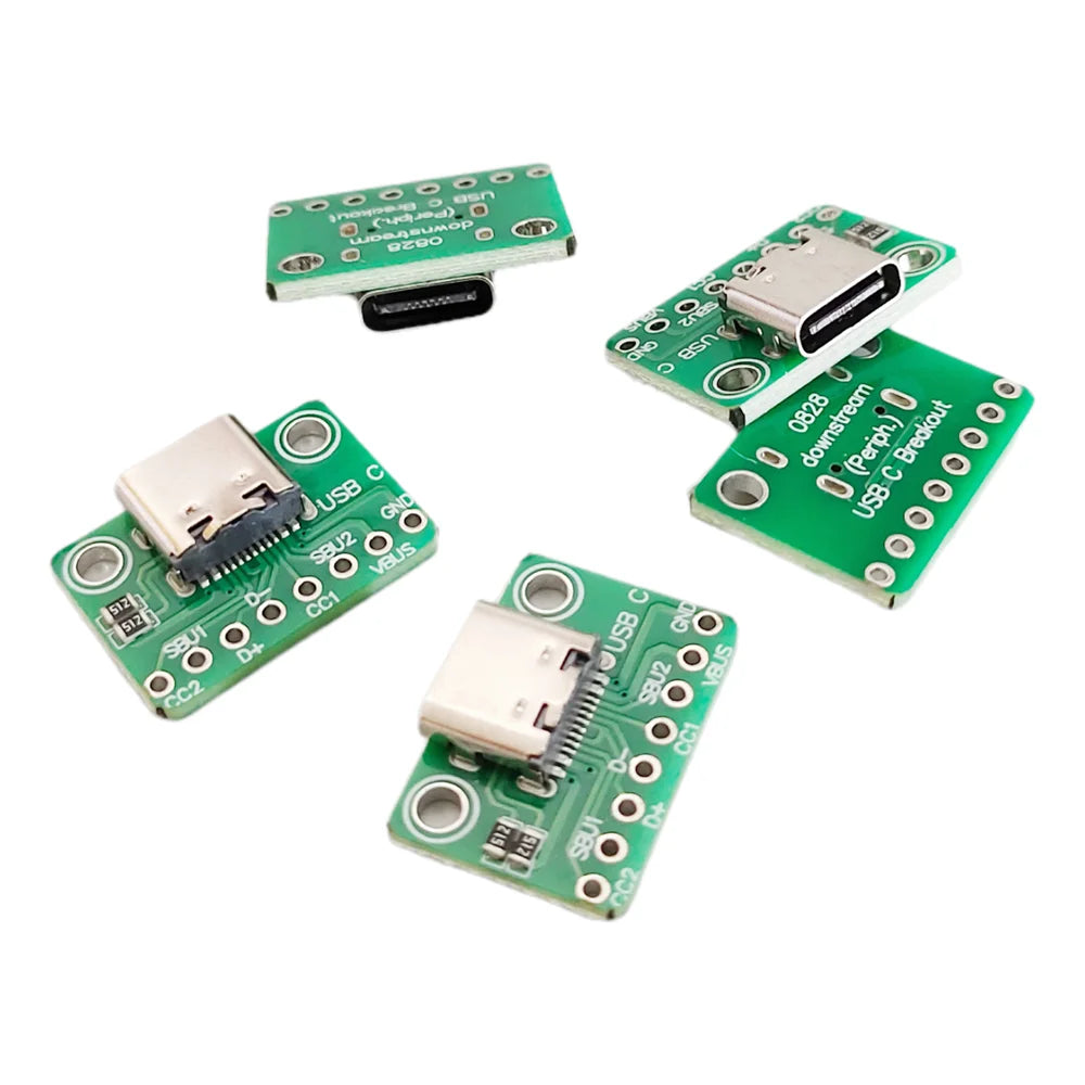 2/5/10pcs TYPE-C USB Adapter Board Dual Resistor 512 5.1K Ohm TypeC 16Pin to 8Pin Board for Electronics Peaceful Pleasures Health and Wellness