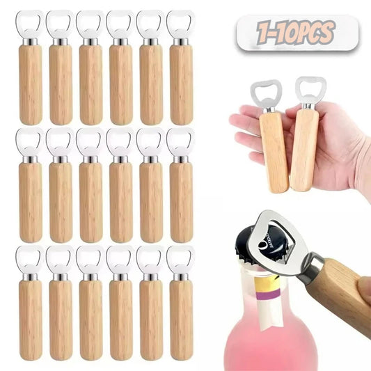 Wooden Handle Stainless Steel Beer Bottle Opener | Rustproof