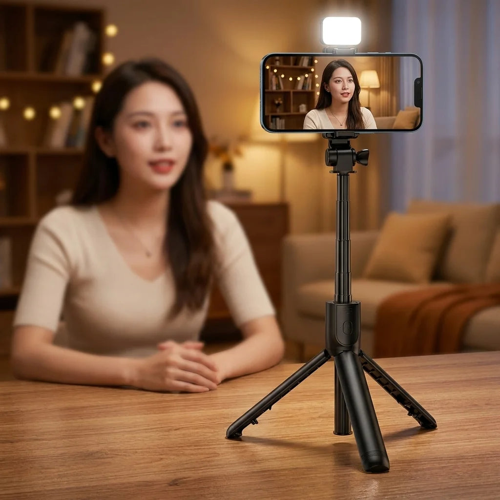 Selfie Stick Tripod Bluetooth, 104cm Extendable Aluminum Phone Tripod Stand, 360° Rotation Wireless Remote, Portable Mini Selfie Peaceful Pleasures Health and Wellness