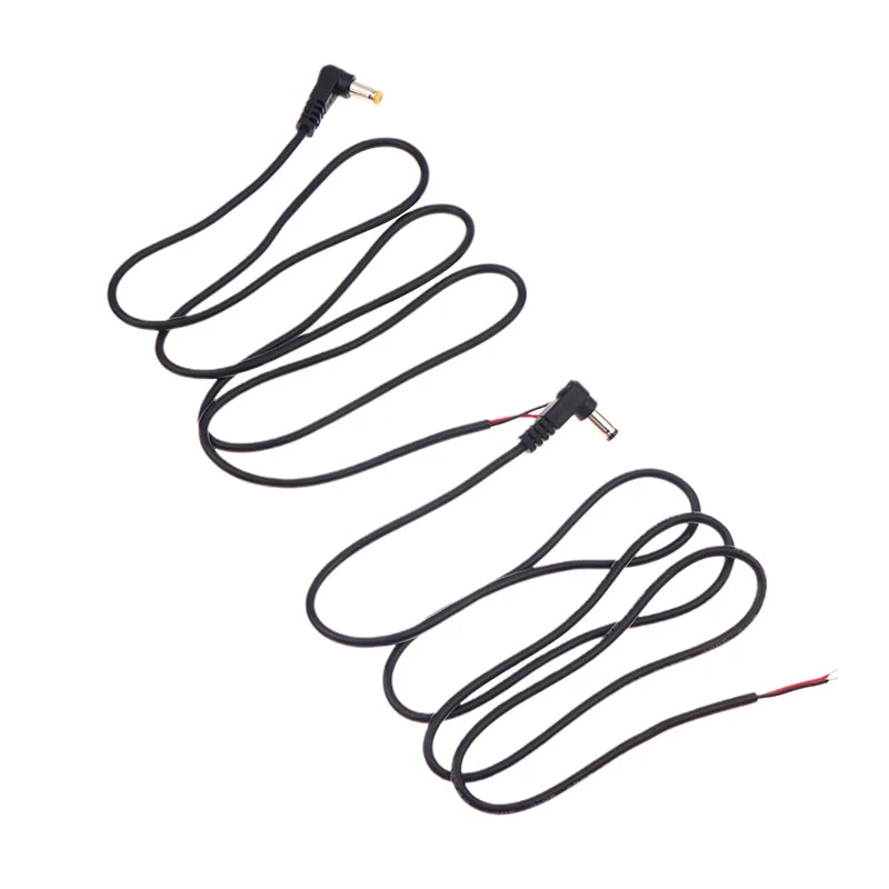 5.5 X 2.1mm/2.5mm Right Angle DC Power Cable DC Male Plug Power Contor Plug Contor Extension Line Peaceful Pleasures Health and Wellness