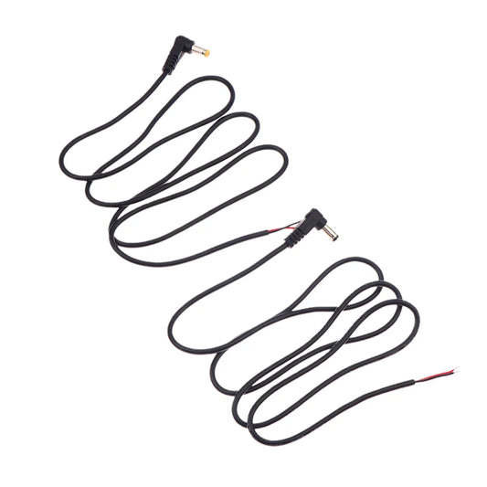 5.5 X 2.1mm/2.5mm Right Angle DC Power Cable DC Male Plug Power Contor Plug Contor Extension Line Peaceful Pleasures Health and Wellness