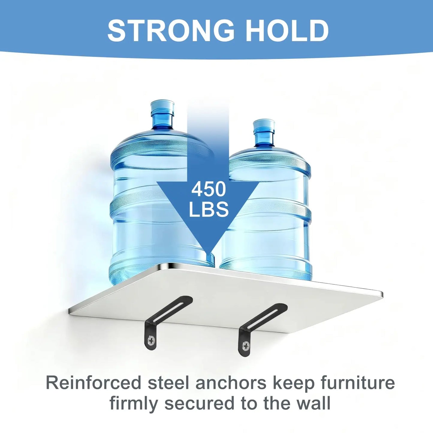 12-Pack Steel Furniture Anti-Tip Anchors | Baby & Pet Safety Kit