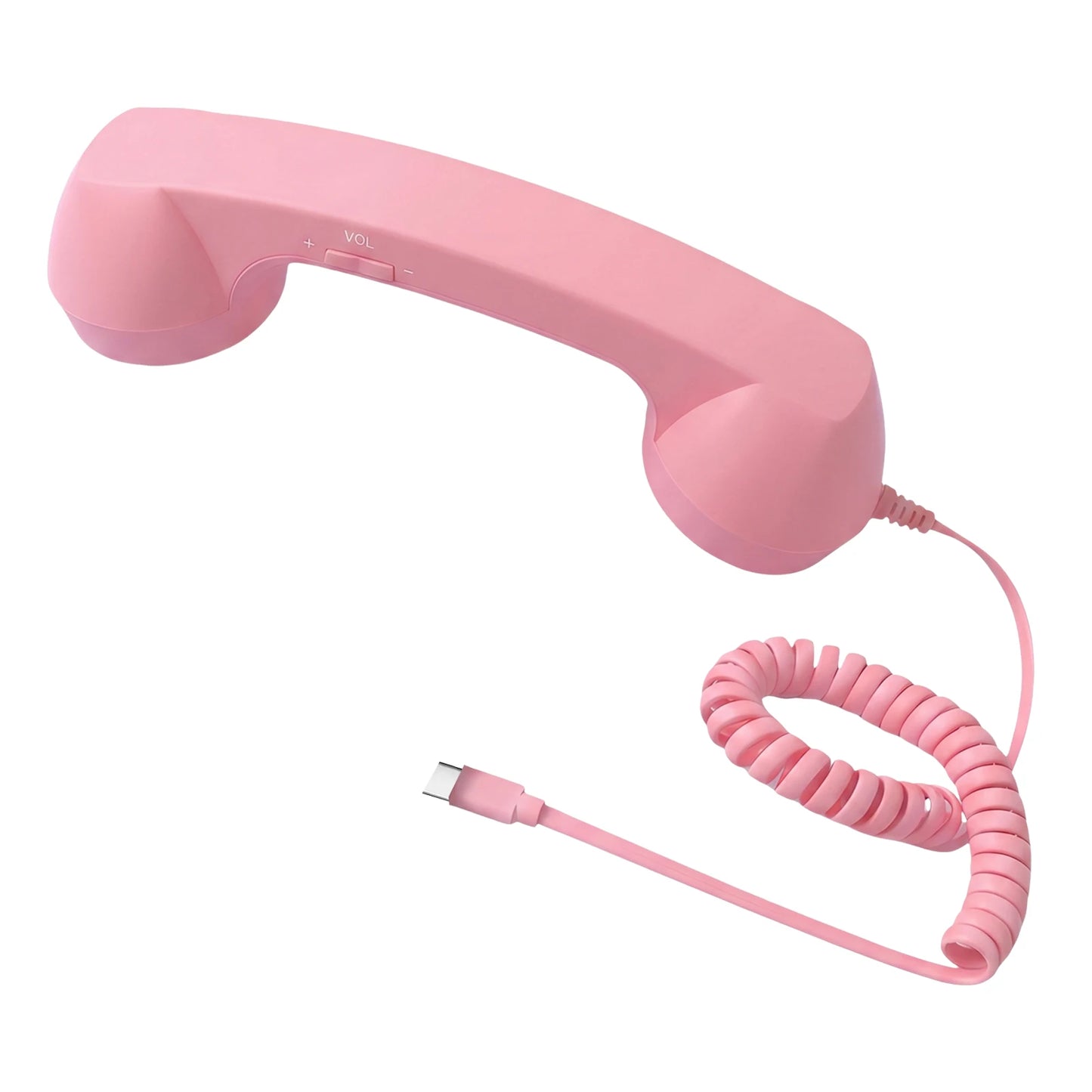 Telephone Wired Handsets with Volume Control & Mic Wired Landline Handle Receiver for Cell Mobile Video Conferences Calls Peaceful Pleasures Health and Wellness Pink