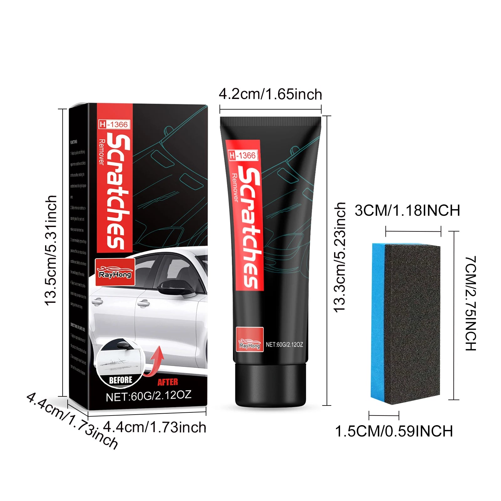 Car Scratch Remover Paste Instant Erase Car Scratches Car Scratch Remover For Deep Scratches Car Scratch Remover For Scuffs Peaceful Pleasures Health and Wellness