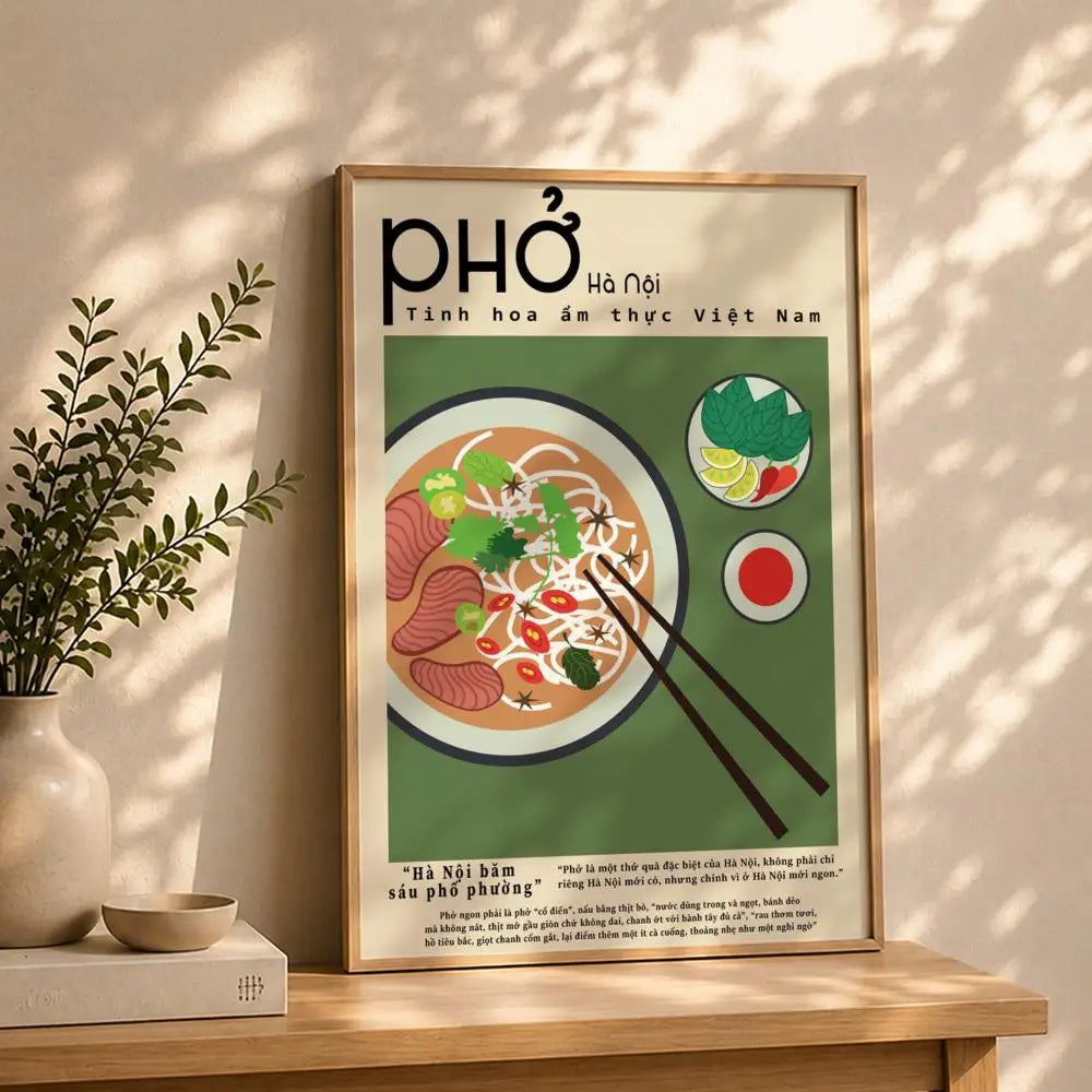 Korean Traditional Food Wall Poster – HD Self-Adhesive & Waterproof Wall Art Poster Peaceful Pleasures Health and Wellness