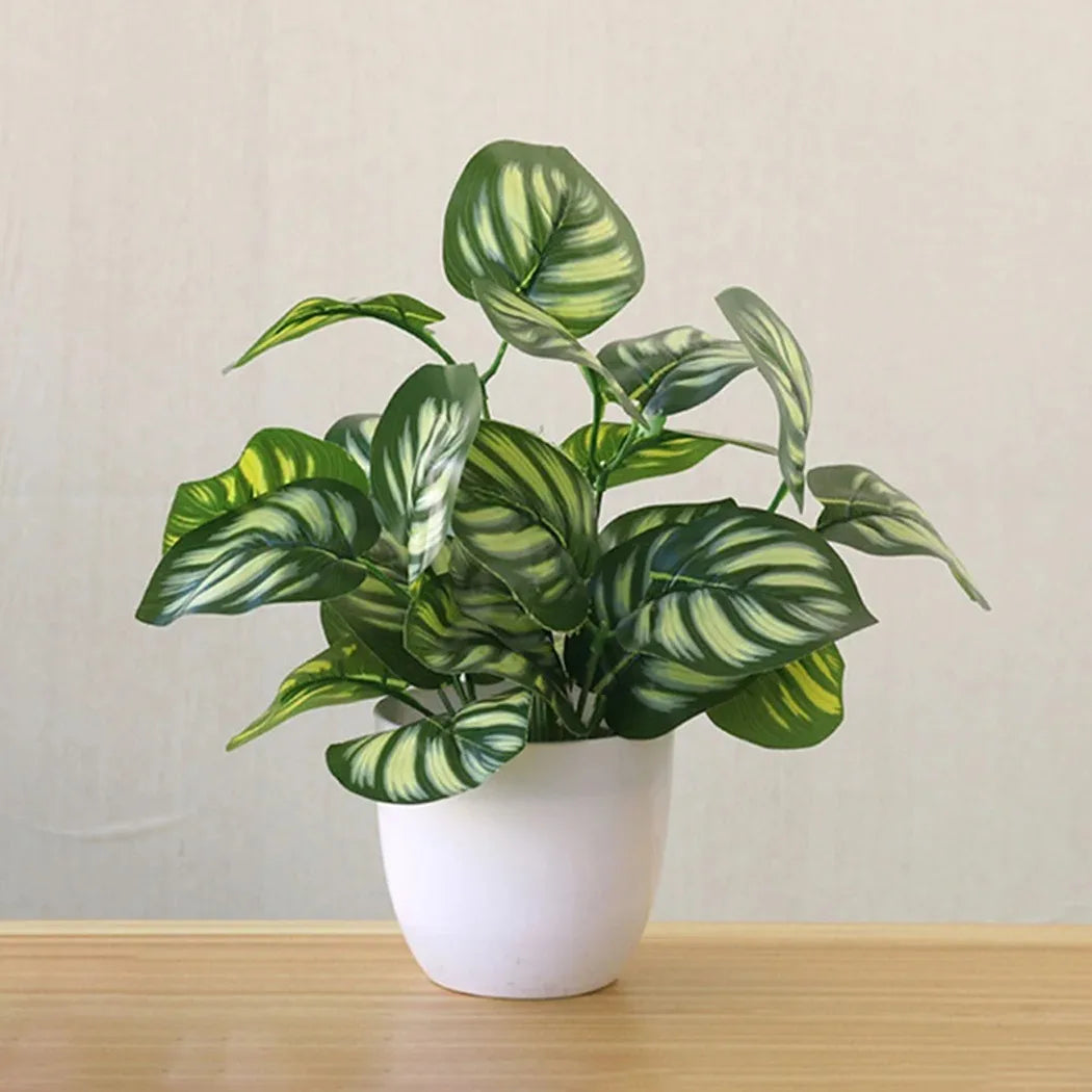 Artificial Bonsai Plant Pot | Fake Foliage Home Office Decor