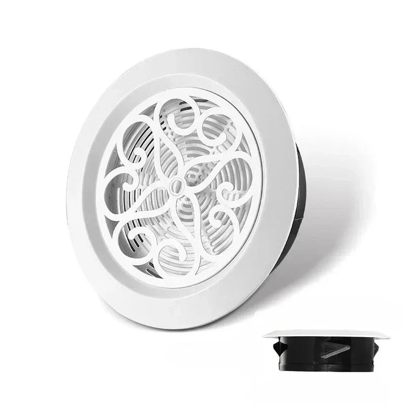 White Round Air Vent Grille Cover 75mm 100mm 125mm Adjustable
