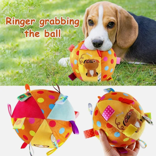 High Quality Plush Dog Toys Multifunctional Molar Interaction Dog Sound-making Toy Ball Relieve Boredom Pet Sounding Bell Ball Peaceful Pleasures Health and Wellness