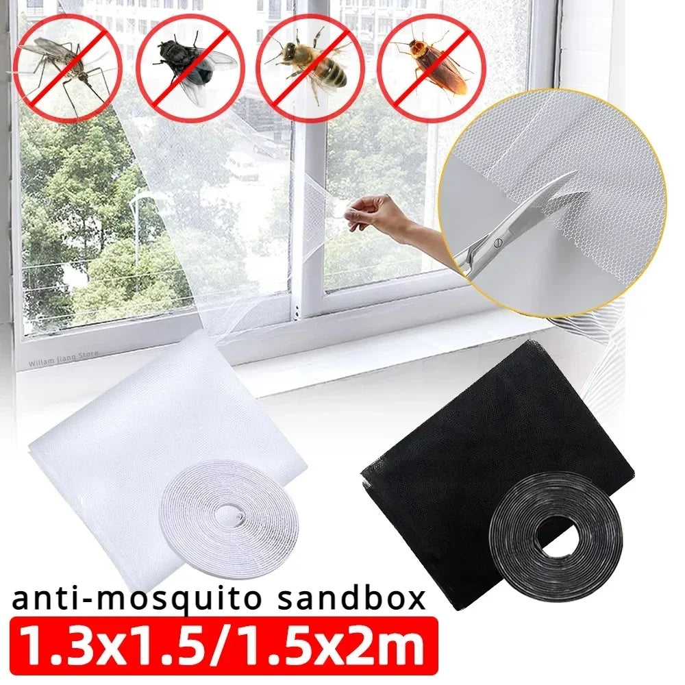 DIY Mosquito Net Self-adhesive Indoor Anti-insect Fly Screen Curtains Window Net Protections Mesh Home Textile Bed Garden Peaceful Pleasures Health and Wellness