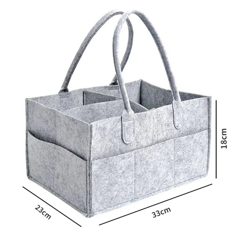 Durable children's felt diaper storage bag, baby miscellaneous toy diaper, large capacity felt diaper bag, wardrobe storage bag Peaceful Pleasures Health and Wellness