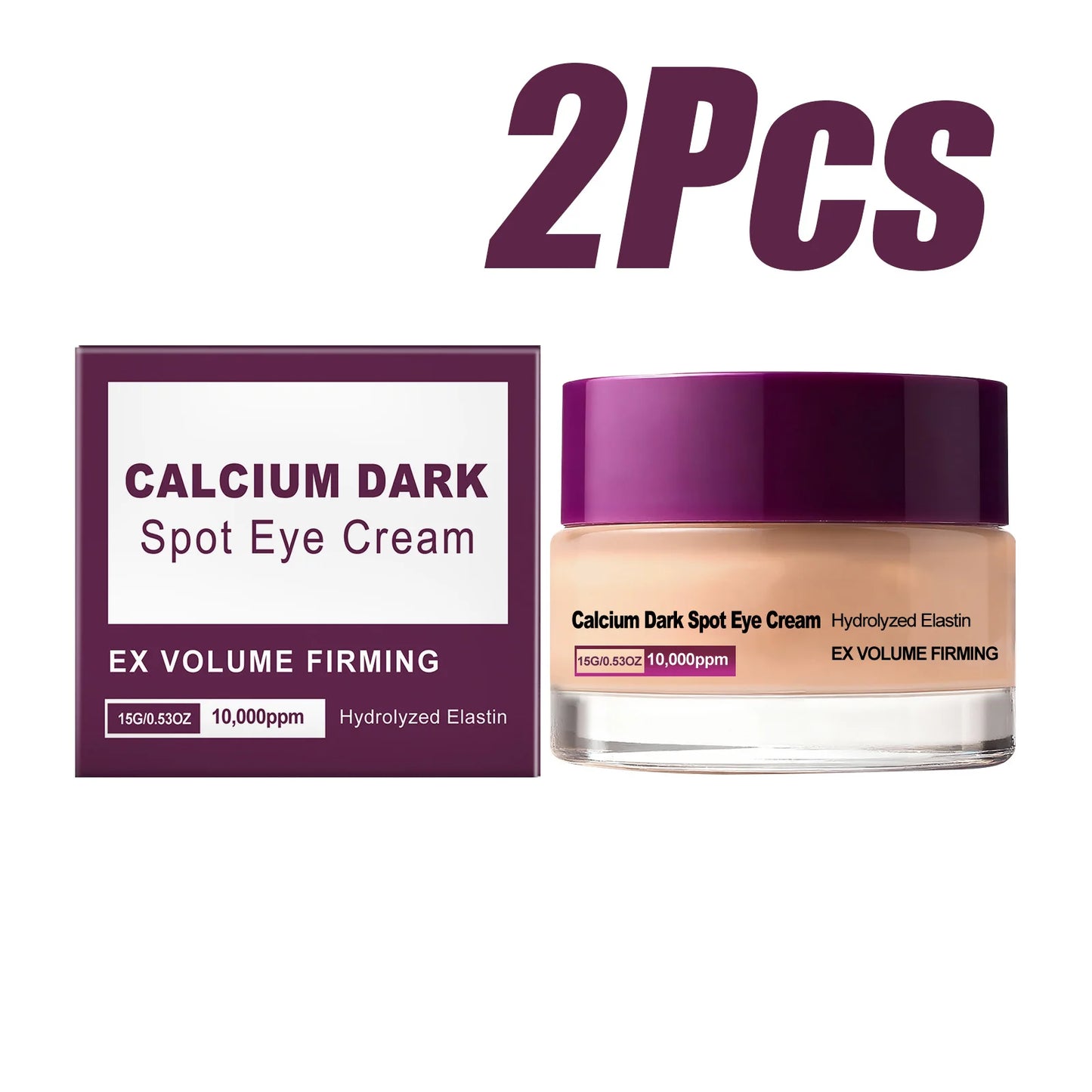 Calcium Eye Cream – Anti-Aging, Dark Circles & Puffiness Peaceful Pleasures Health and Wellness 2 x 15g Boxed
