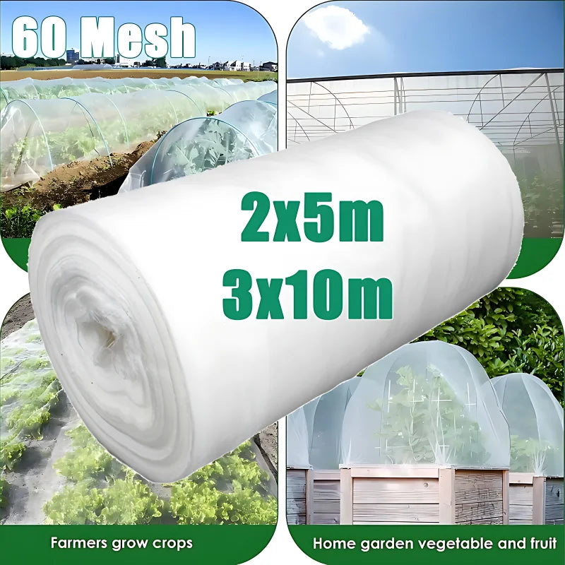 60 Mesh Garden Insect Netting | Pest & Bird Proof Plant Cover