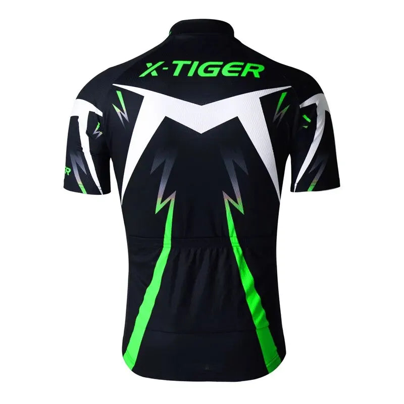 X-Tiger Pro Men's MTB Cycling Jersey – Quick-Dry Full Zip