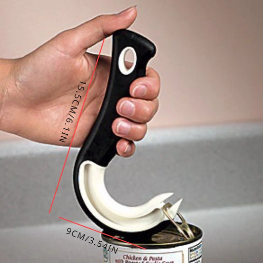 Easy Grip Hook Can Opener - Durable Plastic，Suitable for Families and Restaurants，Ideal Christmas Party Accessories Peaceful Pleasures Health and Wellness