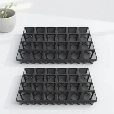 2Pcs Gardening Plant Germination Tray Racks Plastic Nursery Storage Racks 24 Grids for Seedling Starter and Potting Peaceful Pleasures Health and Wellness