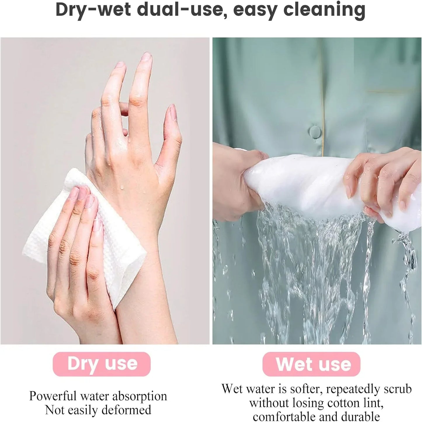 Compressed Disposable Face Towels – 100% Cotton, Travel & Spa