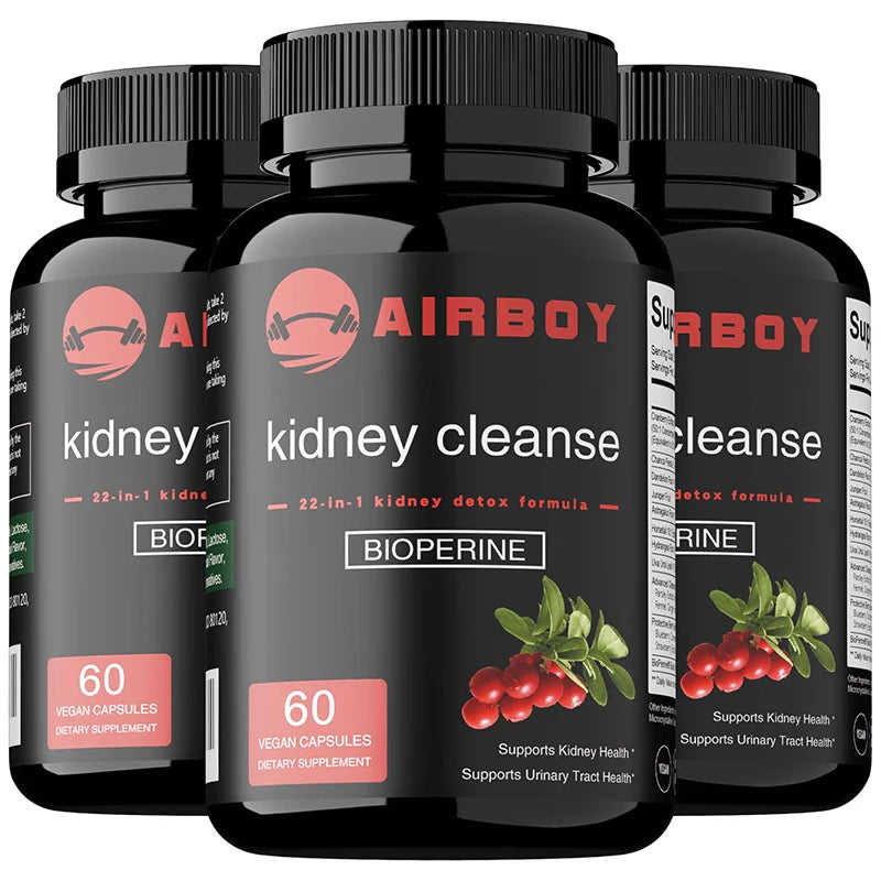 Kidney Cleanse Detox & Repair, Urinary Tract Support & Flush Formula To Support Normal Kidney Function Peaceful Pleasures Health and Wellness 60 Capsule-3bottles