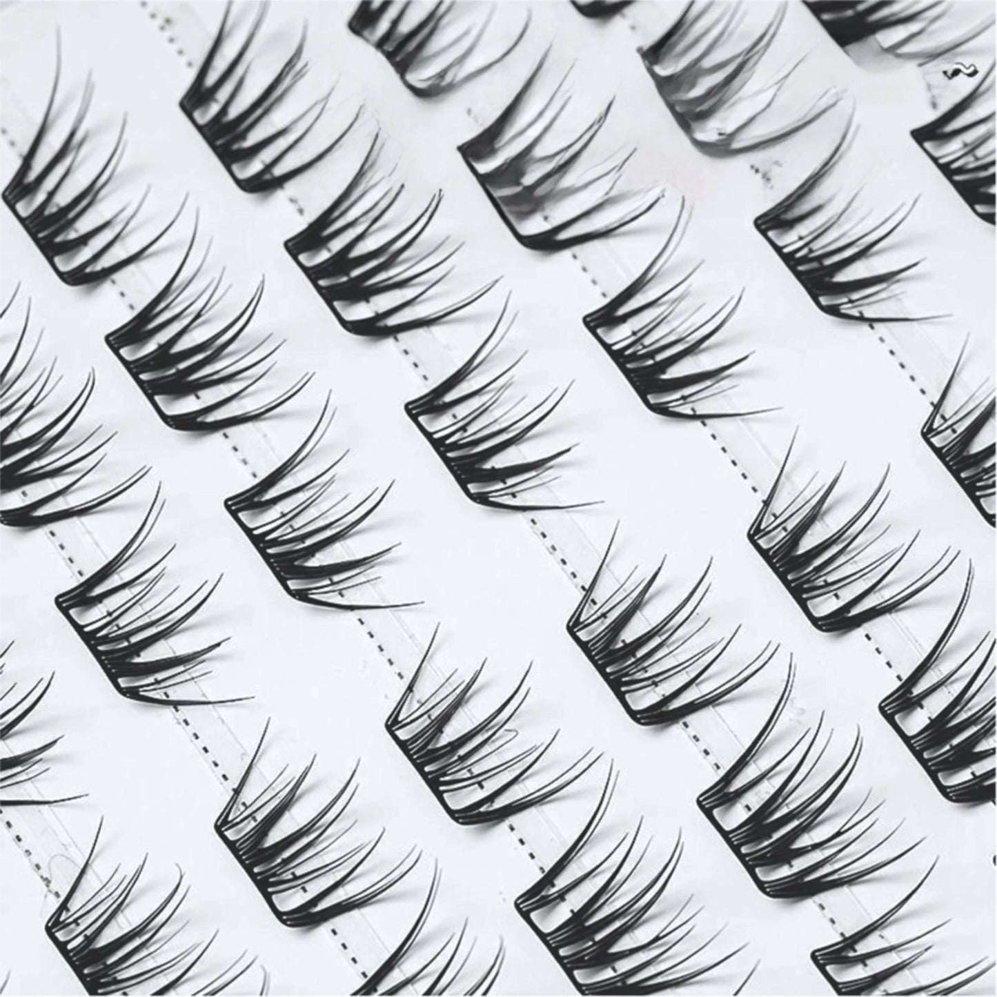 DIY Cluster Eyelash Extensions | Natural C-Curl, Ultra-Light, 10 Rows