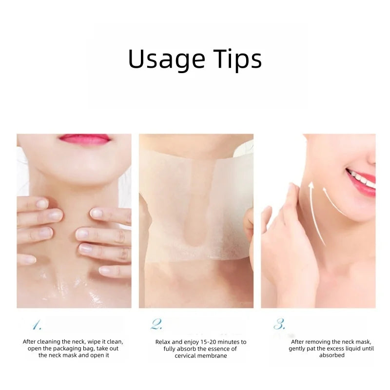 Sadoer Hyaluronic Acid Collagen Neck Mask – 10 Pcs Set