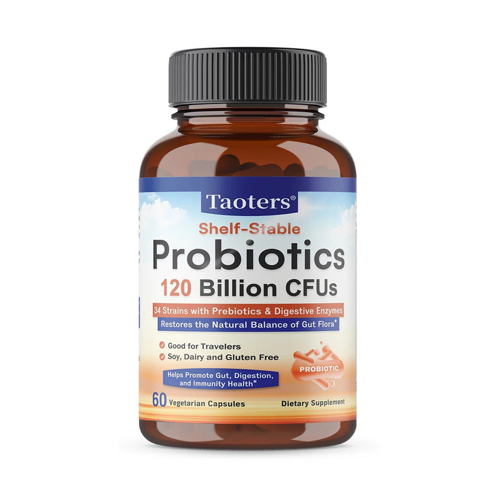 Probiotics 120 Billion CFU 34 Strains + Prebiotics & Enzymes