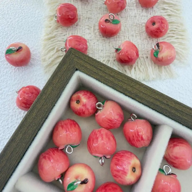5-Pack 3D Resin Fruit Charms for DIY Jewelry Bracelets