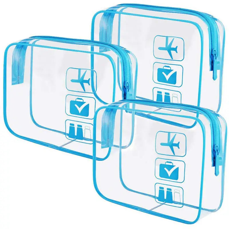 Transparent PVC Makeup Bag for Women Large Capacity Waterproof Handless Travel Toilet Bag Portable Storage Peaceful Pleasures Health and Wellness style E