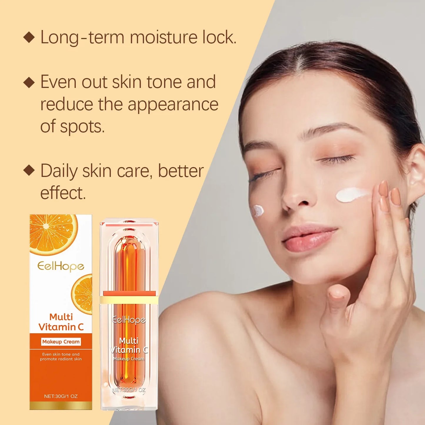 Eelhope Vitamin C Face Cream – Brighten, Tone & Conceal Pores