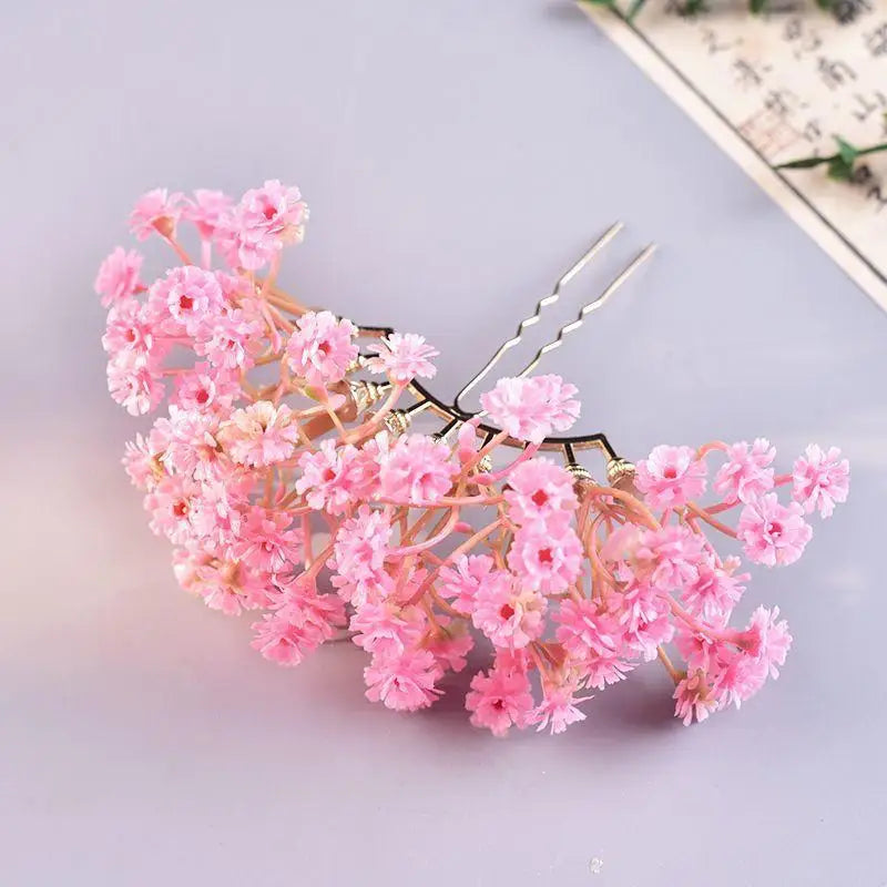 Bridal Floral Hair Stick | U-Shape Wedding Hairpin Accessory