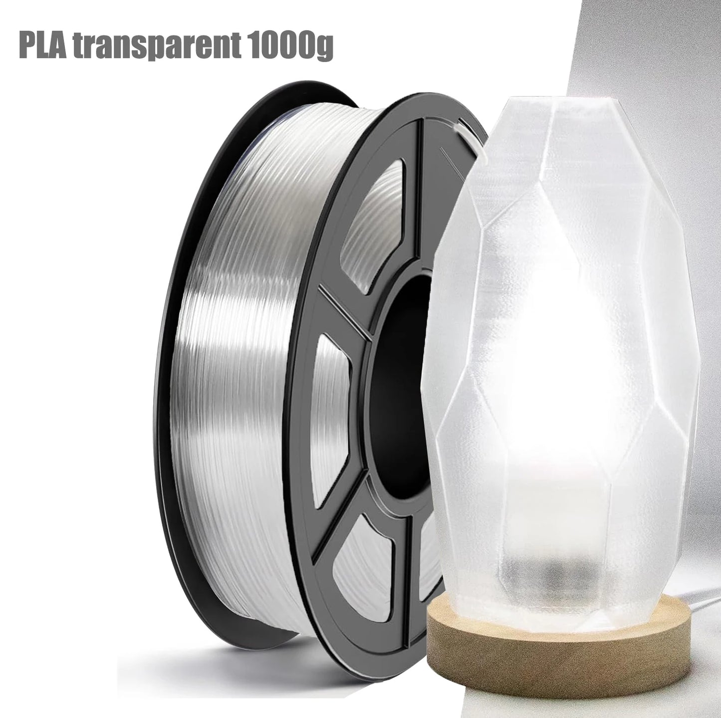 Transparent PLA 3D Filament 1.75mm | High-Speed, Tough & Durable