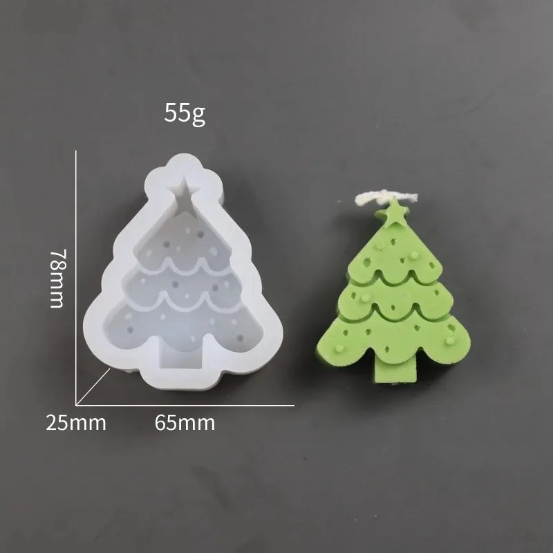 Christmas Silicone Mold Set – Tree, Reindeer & Gingerbread Man