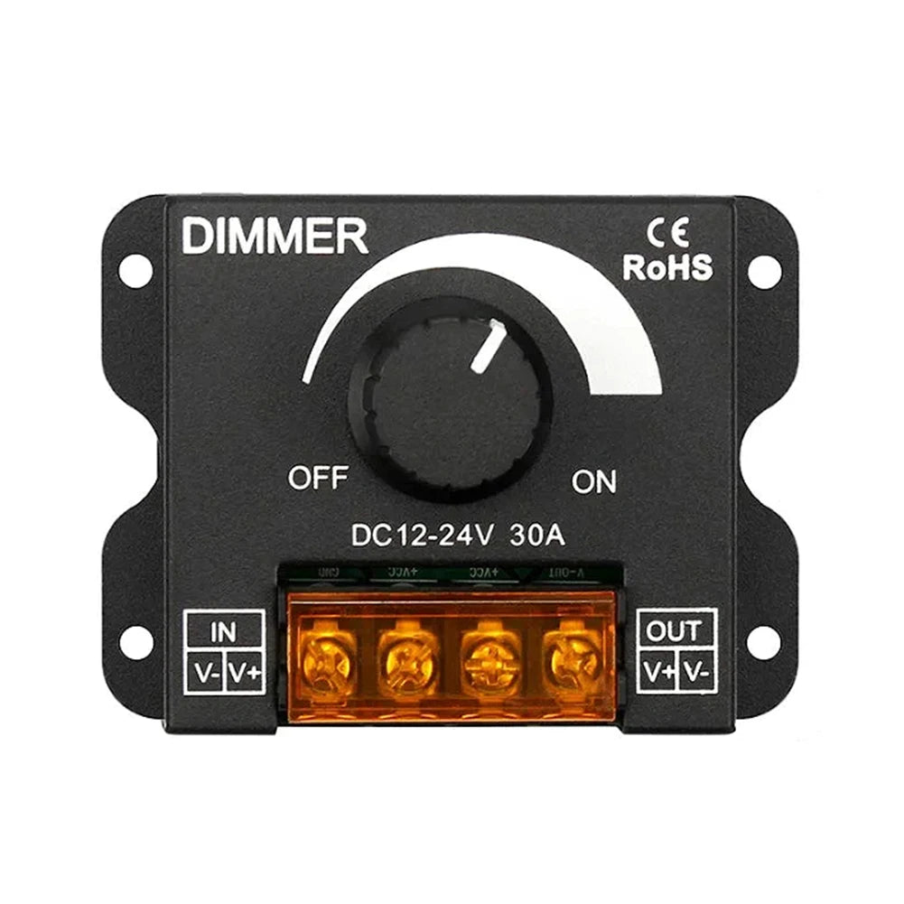 DC 12V-24V 30A PWM LED Dimmer Switch – Stepless Controller Peaceful Pleasures Health and Wellness