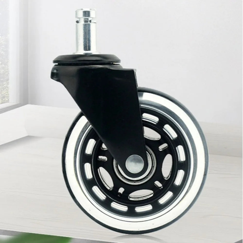Heavy-Duty Rubber Chair Caster Wheels Set of 5 – 3 Inch