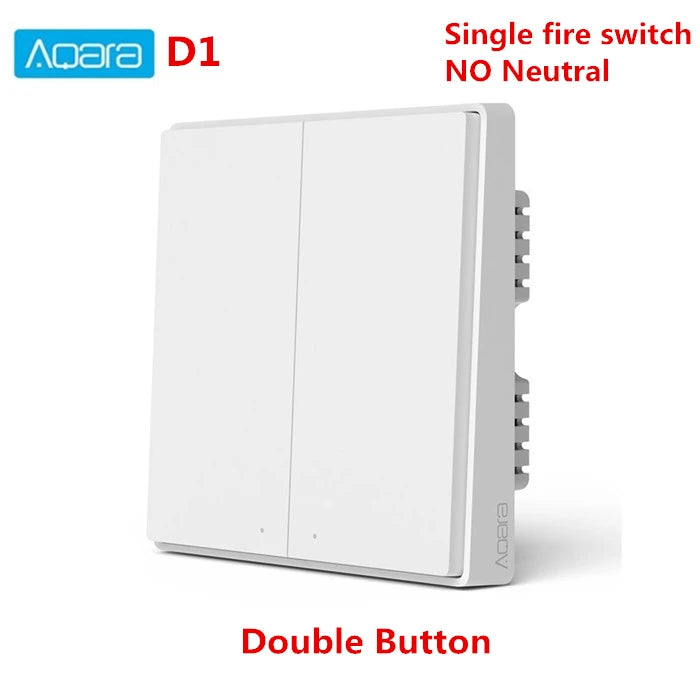 Aqara Wireless Smart Wall Switch D1 ZigBee Remote Control Key Light Smart Switch Button Smart Home For Mi home HomeKit APP Peaceful Pleasures Health and Wellness No Neutral 2Key
