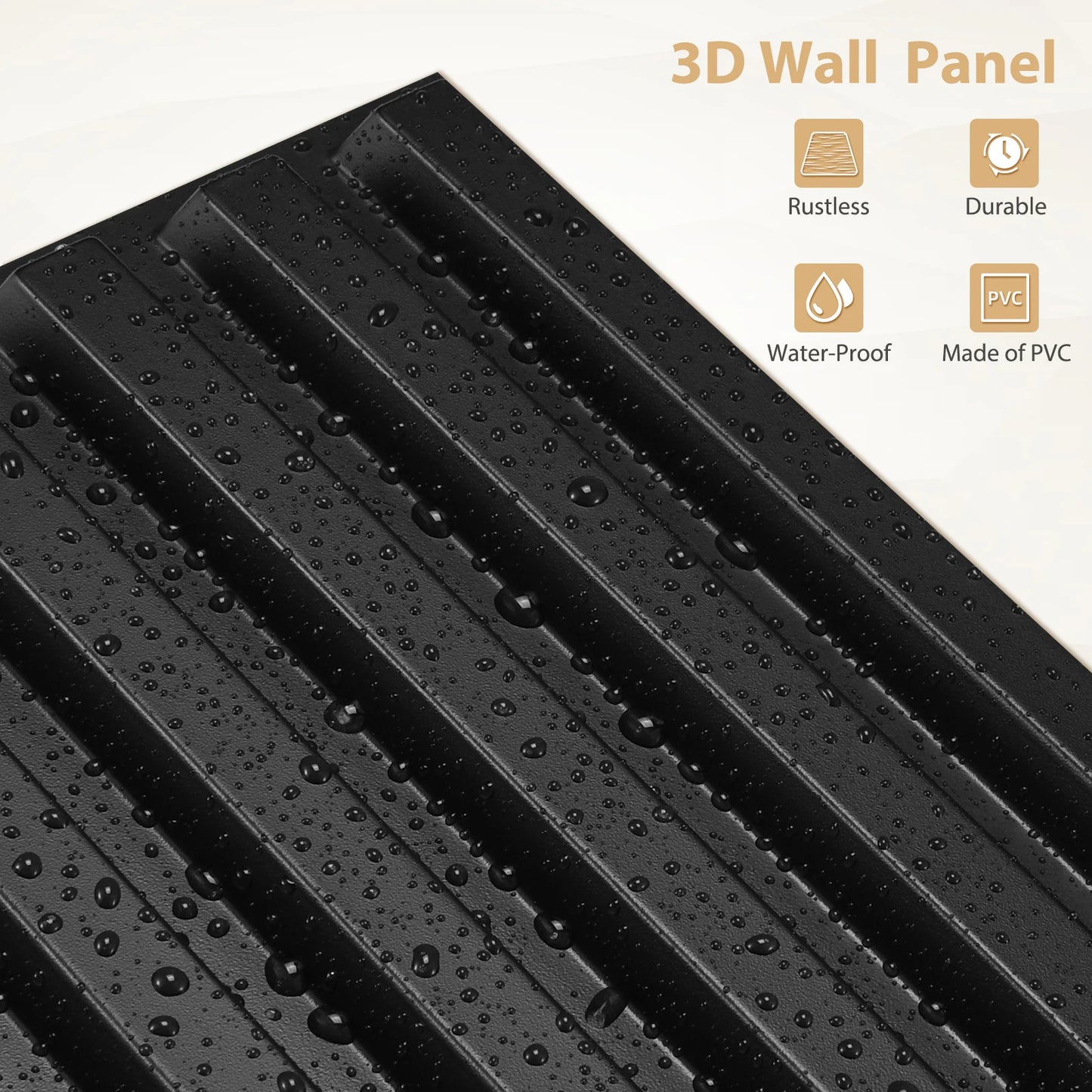 20/30pcs 3D pvc wall panels for indoor wall decoration, for living room hall bedroom hotel office,including tape Peaceful Pleasures Health and Wellness