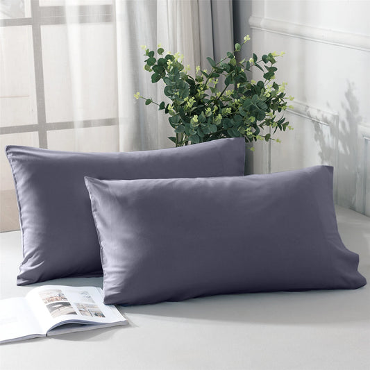 Battilo 2pcs Solid Envelope Pillowcases Queen King Size Pillowcover Soft&Breathab Microfiber Cushion Cover For Bed Hotel Bedding Peaceful Pleasures Health and Wellness