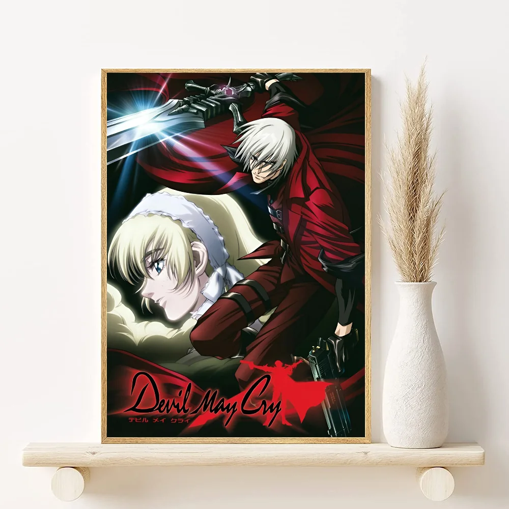 Devil May Cry Anime Poster HD Waterproof PVC Wall Art Decor Anime Wall Poster Peaceful Pleasures Health and Wellness z12 21X30cmNoframe