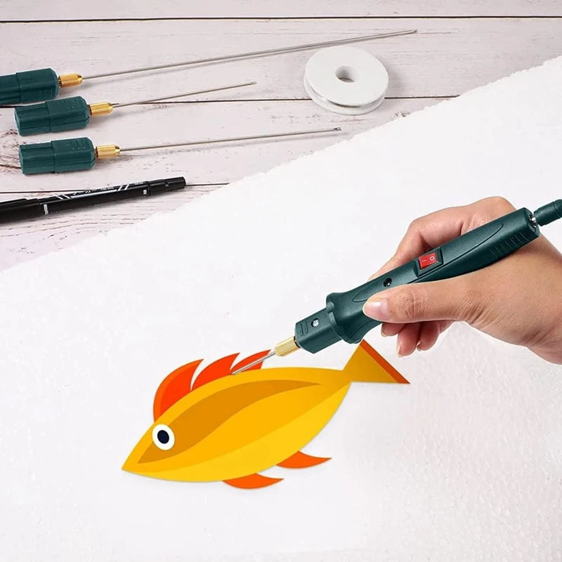 Y51A-Hot Wire Foam Cutter Kit With Temperature Controller,100-240V/24W Electric Cutting For Art Craft EVA Foam Carving Peaceful Pleasures Health and Wellness