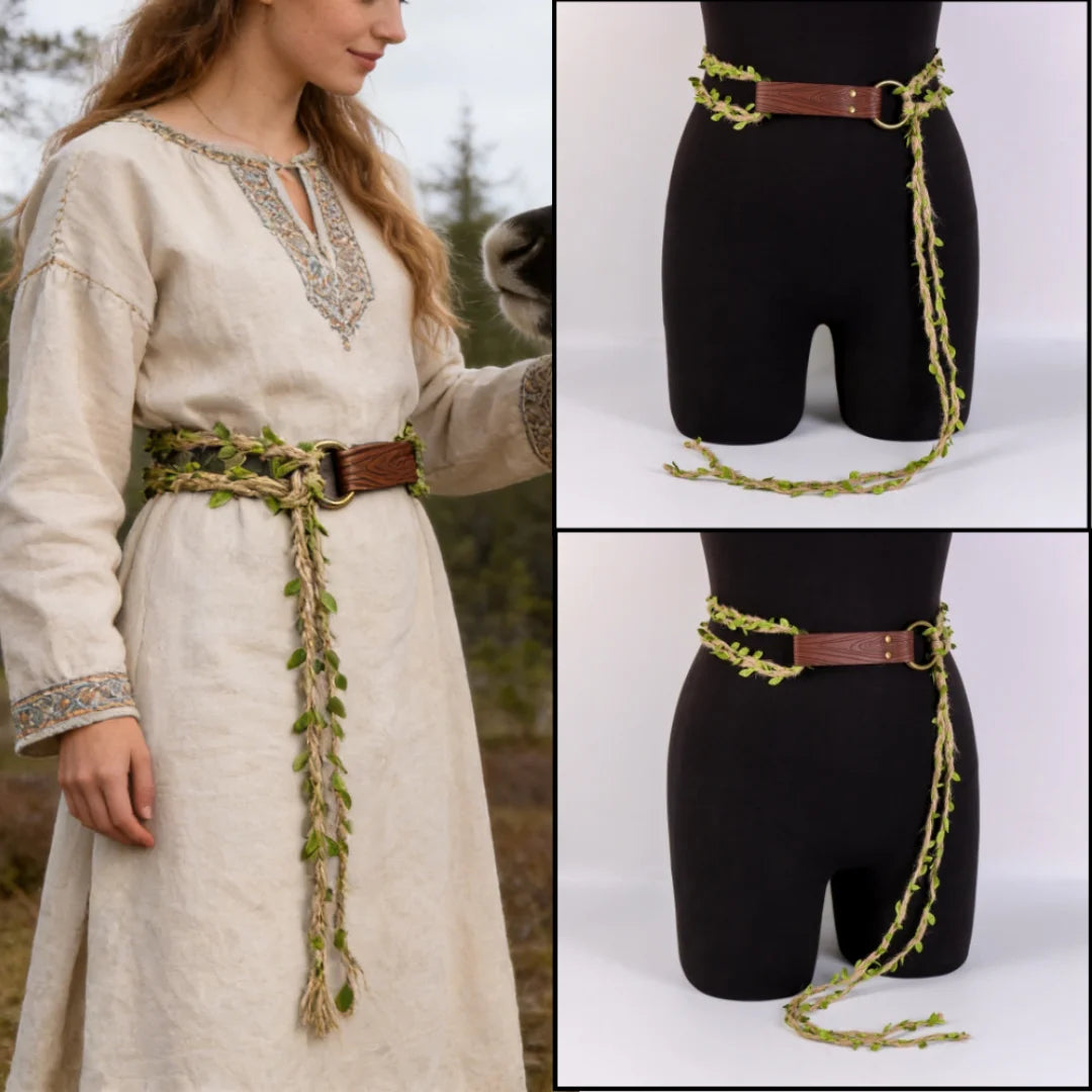 Medieval Long Knot Ring Belt Nordic Witch Rope Viking Revival Costume