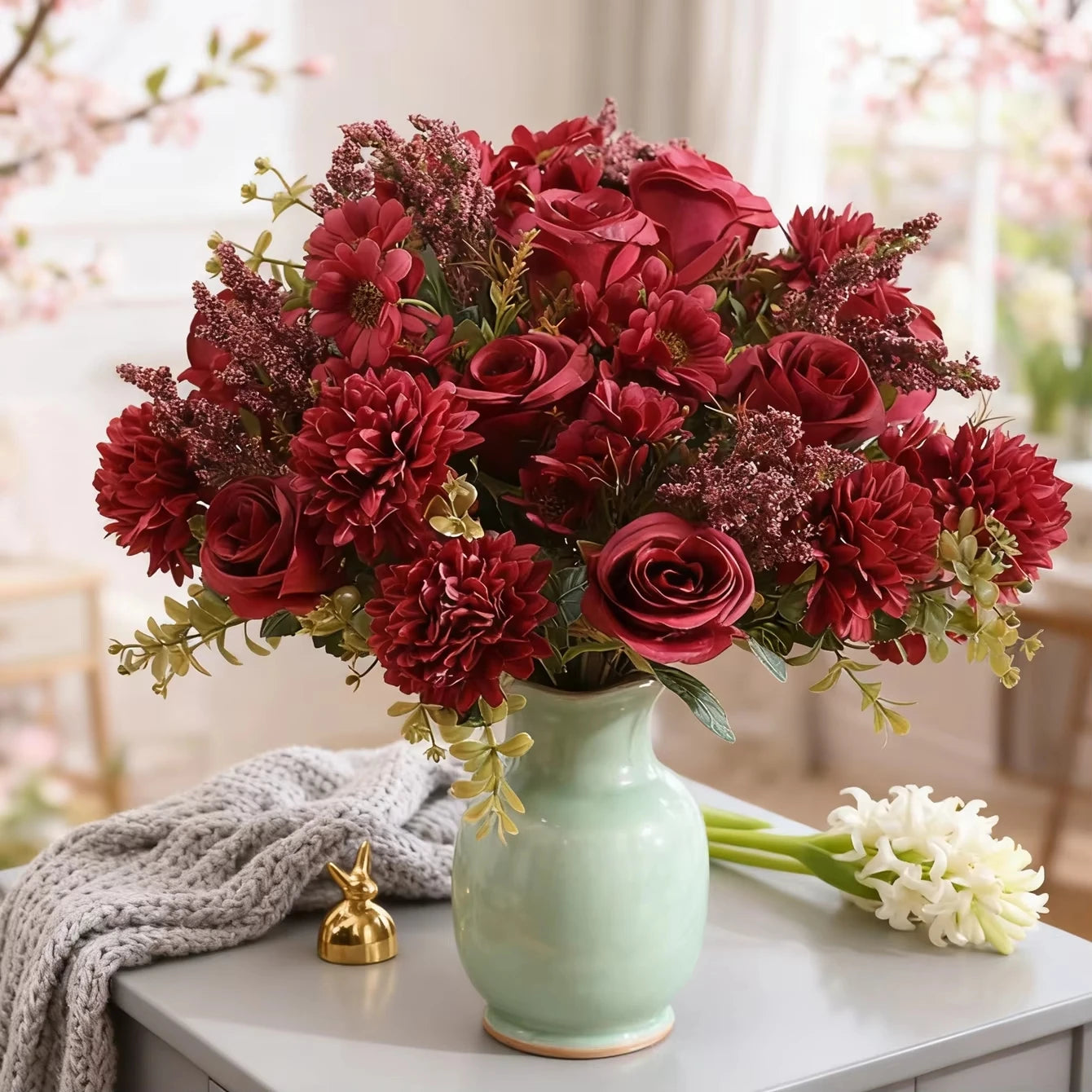 Silk Ball Daisy & Rose Artificial Flowers | Wedding & Home Décor