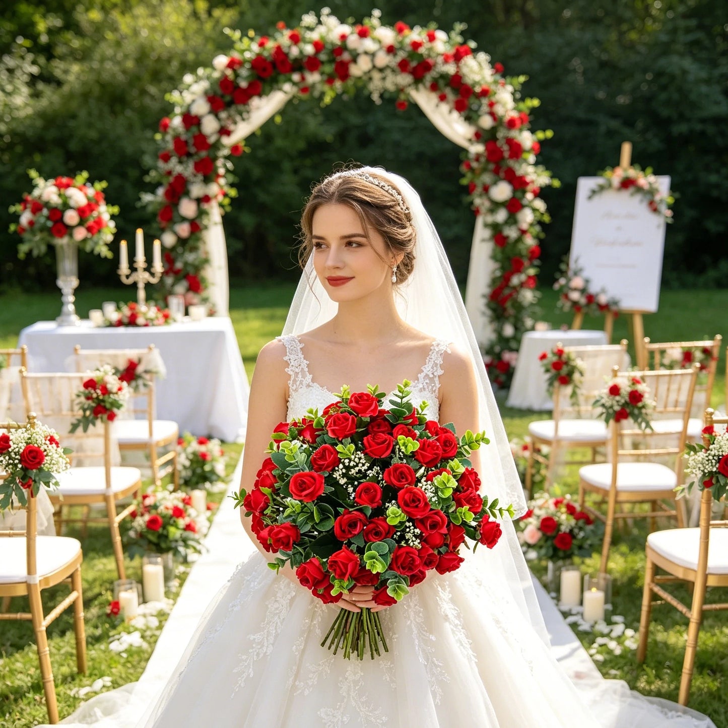 Artificial Silk Rose Bouquet – Wedding & Home Décor