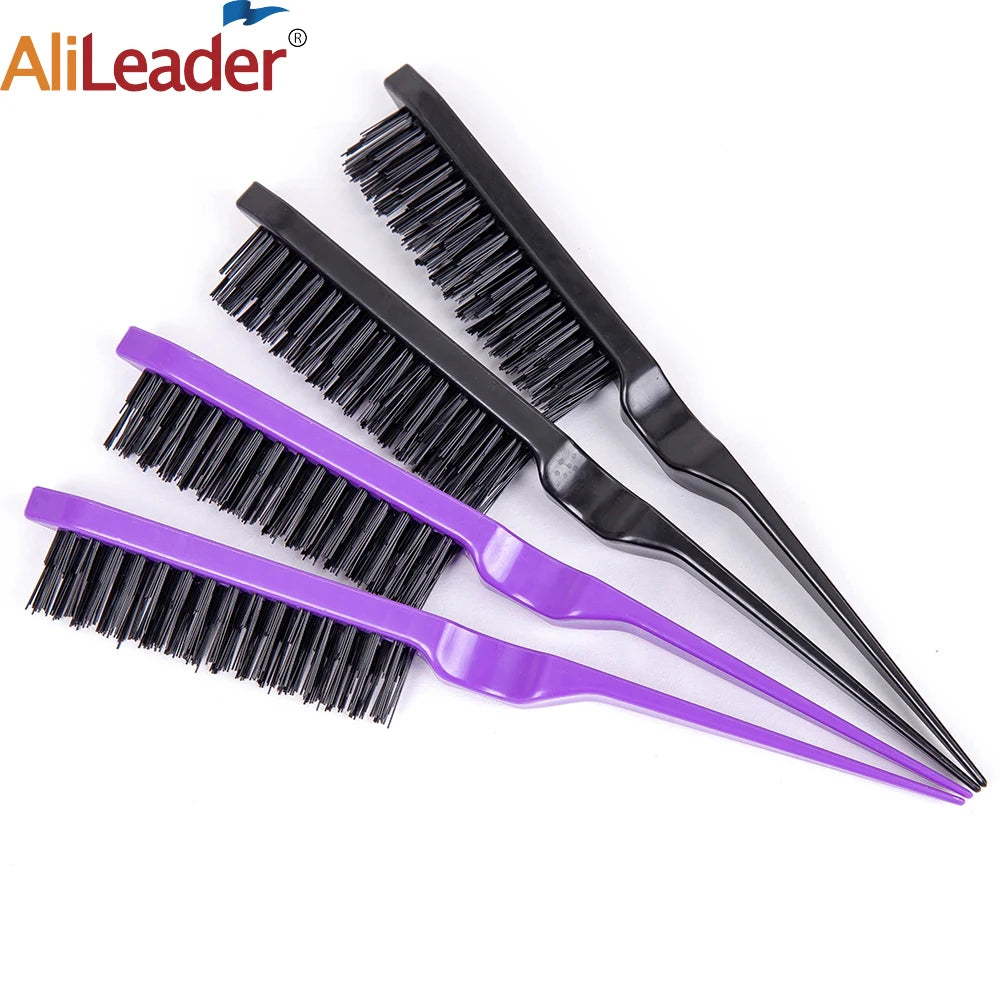 Professional Double Sided Edge Hair Brush for Slick Ponytail Slim Line Teasing Rat Tail Comb 1Pcs Styling Tool Peaceful Pleasures Health and Wellness
