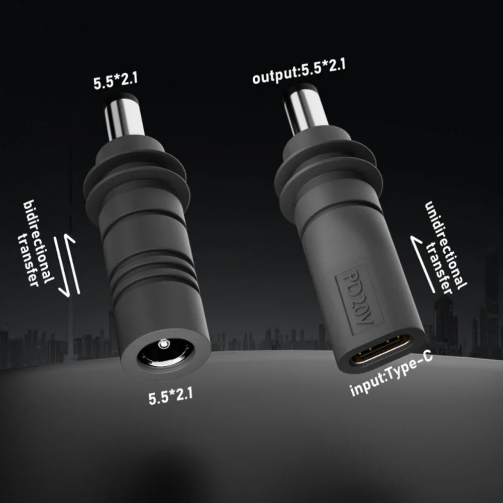 PD 100W USB-C to DC 5521 Barrel Jack Power Adapter for Starlink
