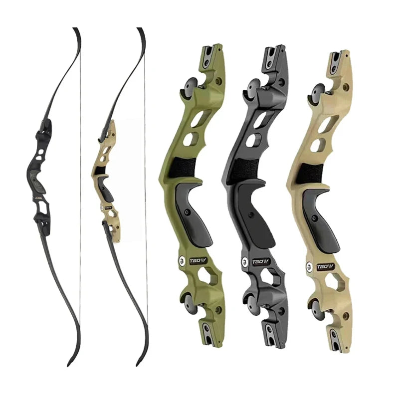 JUNXING HI 30-60lbs Recurve Bow Riser Right Hand Takedown ILF Arrow